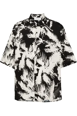 LANEUS Chemise à imprimé abstrait