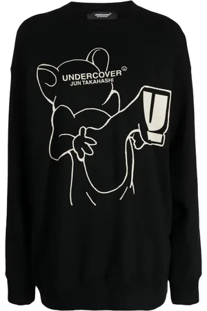 UNDERCOVER Sweat en coton à imprimé graphique