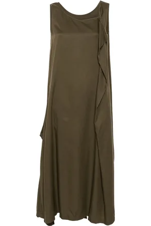 YOHJI YAMAMOTO Robe longue sans manches à col v