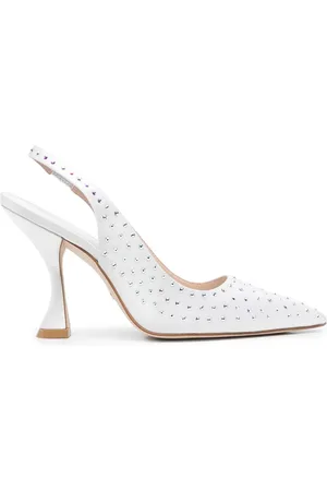 Stuart Weitzman Escarpins ornés de cristaux à bride arrière