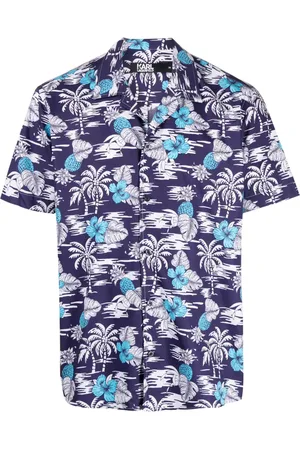 Karl Lagerfeld Chemise en coton à imprimé graphique