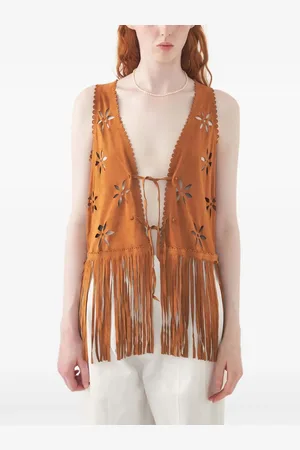 Antik Batik Veston à franges