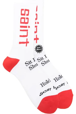 SAINT MXXXXXX Chaussettes à logo intarsia