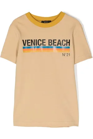Nº21 T-shirt en coton à imprimé graphique