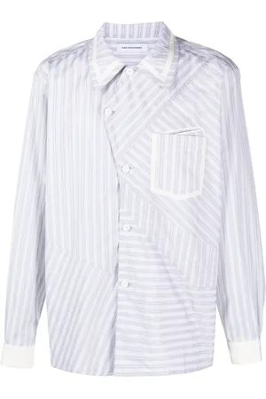 Kiko Kostadinov Chemise rayée à fermeture asymétrique