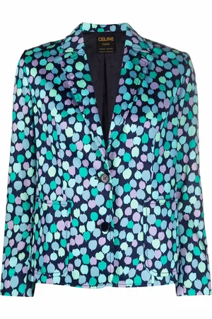 Céline Blazer à imprimé graphique pre-owned (1980)