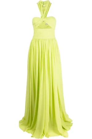 Elie saab Robe longue plissée à dos-nu