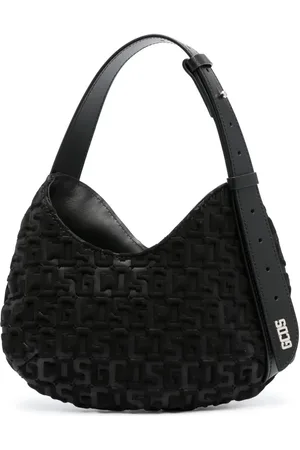 GCDS Sac porté épaule Comma à motif monogrammé embossé