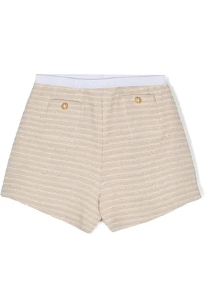 Balmain Short en maille à rayures