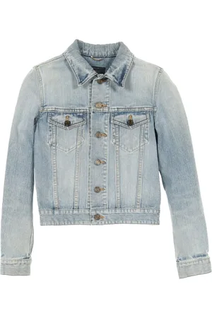 Saint Laurent Veste en jean brodée (années 2000)