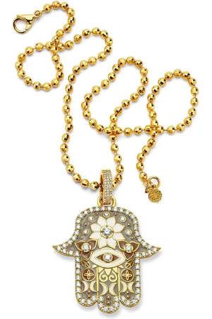 BUDDHA MAMA Pendentif Hamsa en 20ct pavé de diamants
