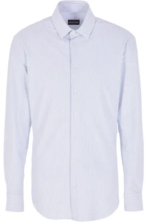 Giorgio Armani Chemise en coton mélangé à rayures