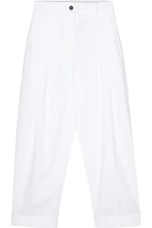 STUDIO NICHOLSON Pantalon en coton Acuna à taille haute