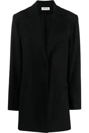 Gauchere Manteau à revers crantés