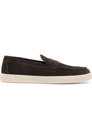 CANALI Mocassins en daim à entaille penny