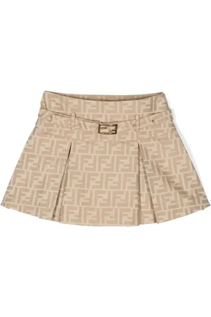 Fendi Jupe plissée à motif monogrammé