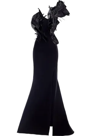 Gaby Charbachy Robe longue à ourlet plus long au dos