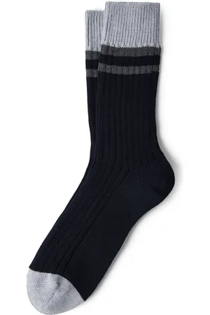 Brunello Cucinelli Chaussettes en coton à rayures
