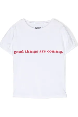 DOUUOD KIDS T-shirt en coton à slogan imprimé