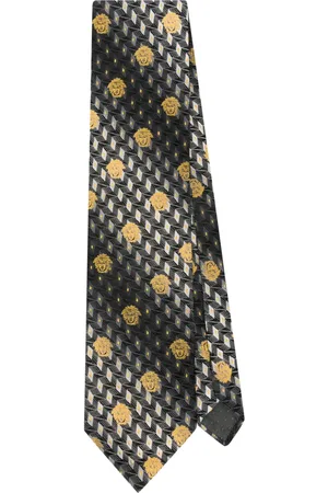 VERSACE Cravate en soie à motif Medusa (années 1990)