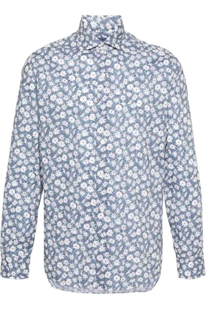 BARBA Chemise en coton à fleurs