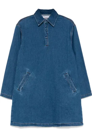 Izzue Robe courte en jean à empiècements