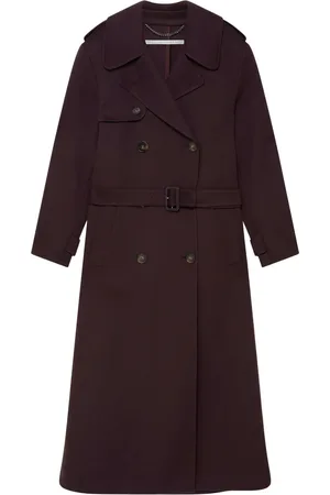 Stella McCartney Manteau croisé en laine à coupe longue