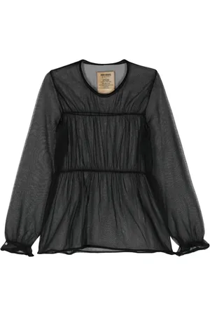 UMA WANG Blouse en satin à détail de nœud