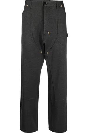 4SDESIGNS Pantalon droit à effet chiné