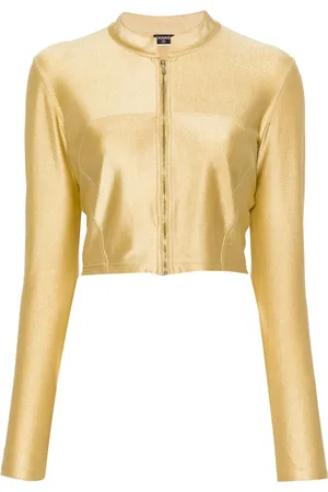 CHANEL Veste crop à effet métallisé (2001)