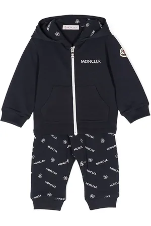 Moncler Survêtement en coton à logo imprimé