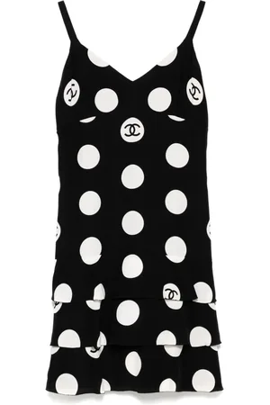CHANEL Robe mi-longue à design sans manches