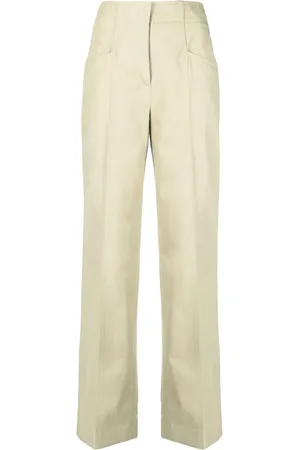 Calvin Klein Pantalon droit en coton à taille haute