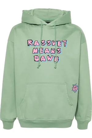 Rassvet Hoodie en coton à slogan imprimé
