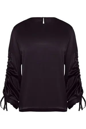 Uma Raquel Davidowicz Blouse en soie à lien de resserrage