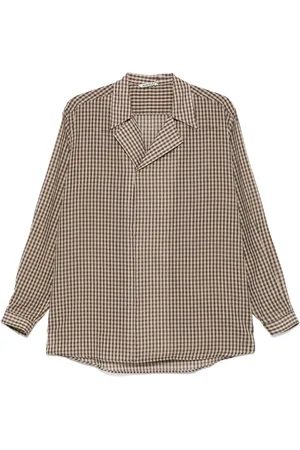 Auralee Chemise en coton à carreaux