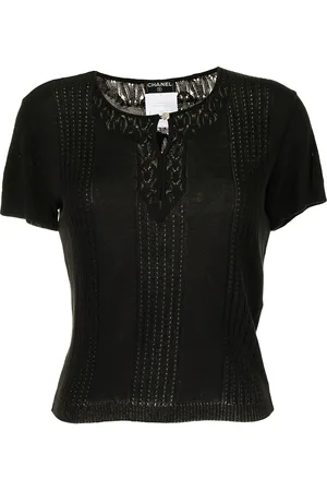 CHANEL Blouse en maille à découpes (2002)