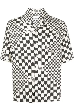 Rhude Chemise bicolore à imprimé géométrique