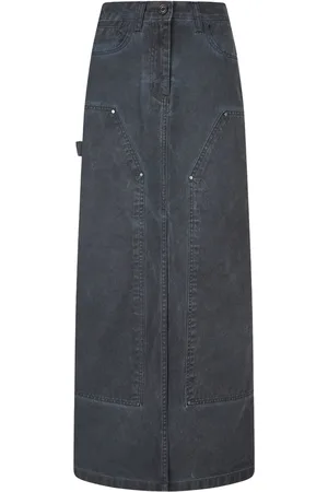 Studio Tomboy Jupe longue en jean à effet délavé