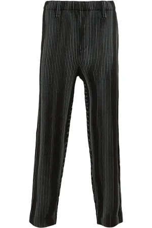 Issey Miyake Pantalon Tweed Pleats à coupe courte