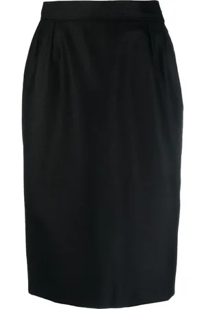 Saint Laurent Jupe crayon à taille haute (années 1980)