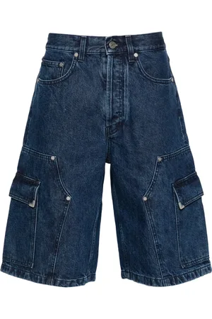 Palm Angels Short en jean à logo brodé