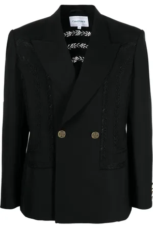 Casablanca Blazer croisé à broderie anglaise