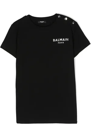 Balmain T-shirt en coton à logo imprimé