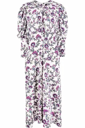 Isabel Marant Robe mi-longue en soie à fleurs