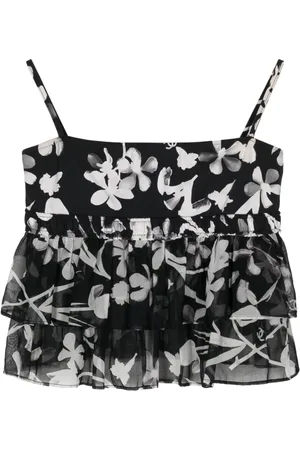 CHANEL Haut volanté à fleurs (2004)