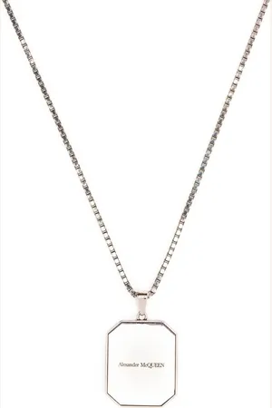 Alexander McQueen Collier chaîne à pendentif logo