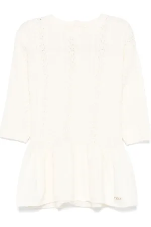 Chloé Robe courte en maille ajourée