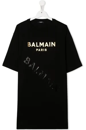 Balmain Robe à logo imprimé