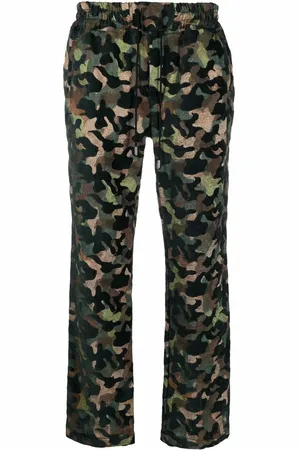 JUST DON Pantalon droit à imprimé camouflage